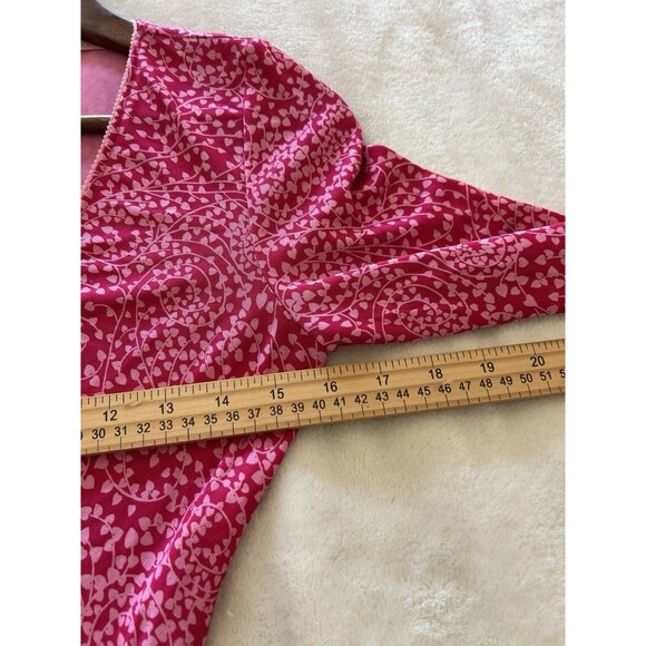 VTG Diane Von Furtensberg Dress Size 6 Ditsy 100% Silk Abstract Romantic 90s Y2k - Picture 8 of 12